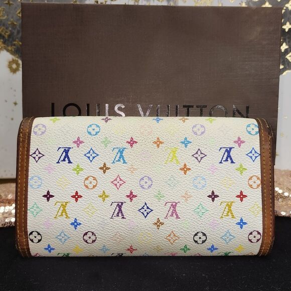 Authentic Louis Vuitton Monogram Multicolor Porte Tresor International Wallet - Picture 3 of 16